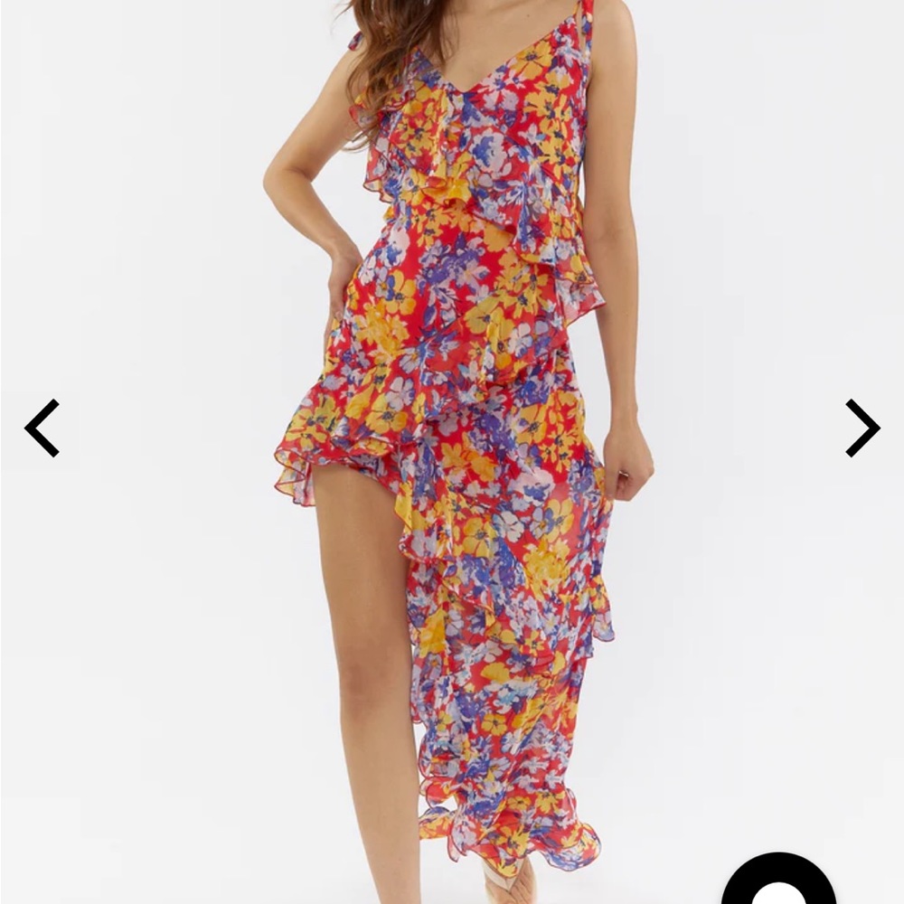 Forever 21 asymmetrical floral dress
